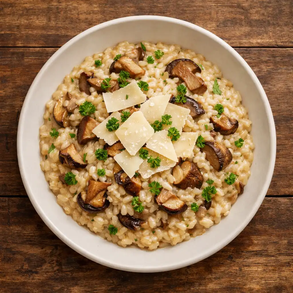 Risotto aux cèpes et parmesan affiné
